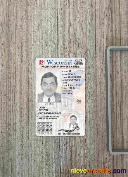 USA Wisconsin driving license photolook